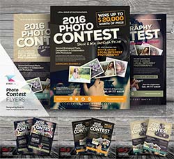 摄影比赛传单模板(3套)：Photo Contest Flyer Templates